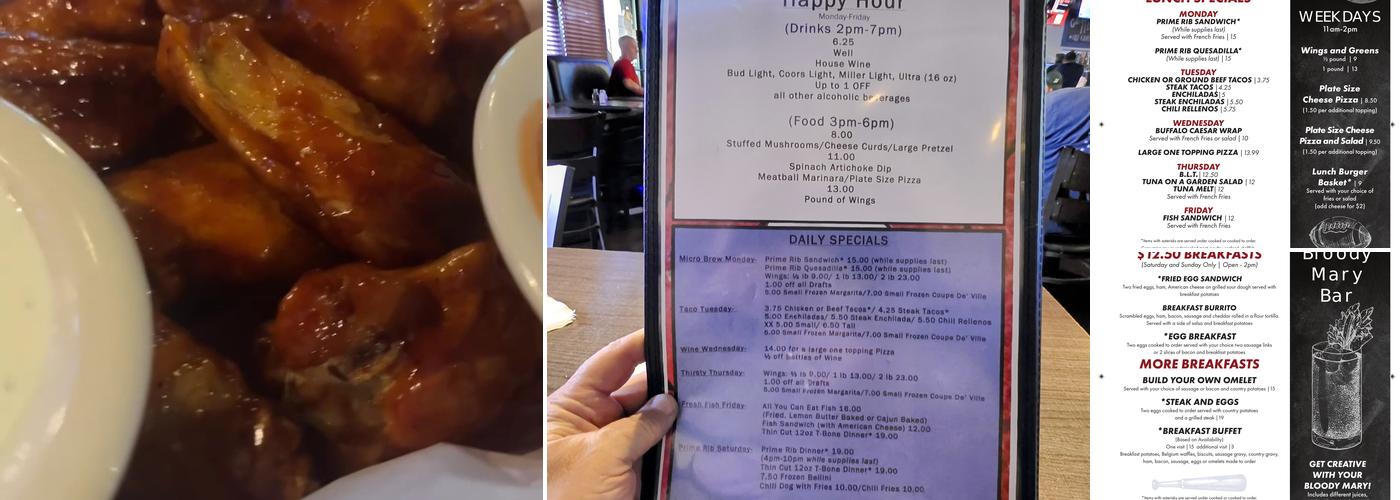 Arena Sports Grill Menu