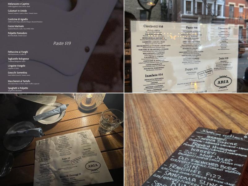 Aria Hell's Kitchen Menu