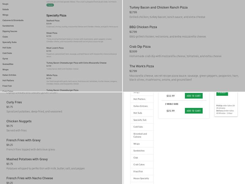 Arlon's Pizzeria & Carry Outs - Hazelwood/Overlea Menu
