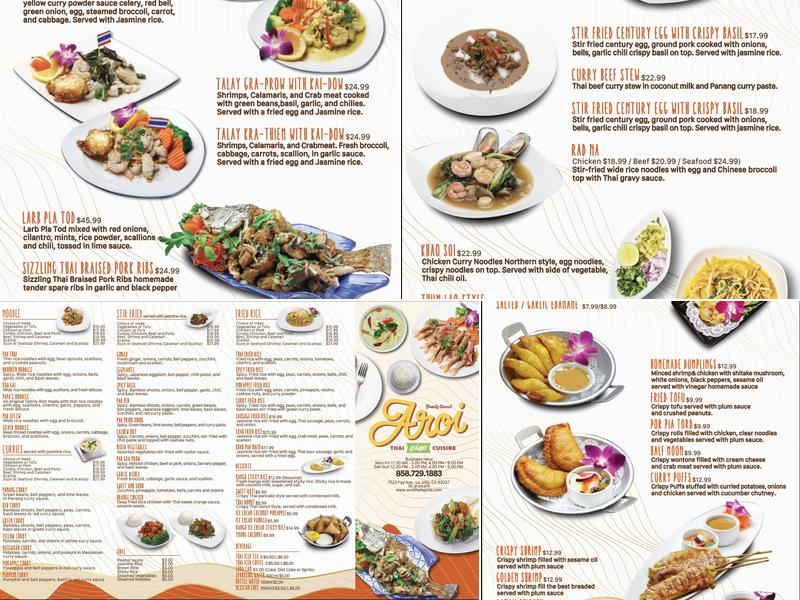 AROI Menu