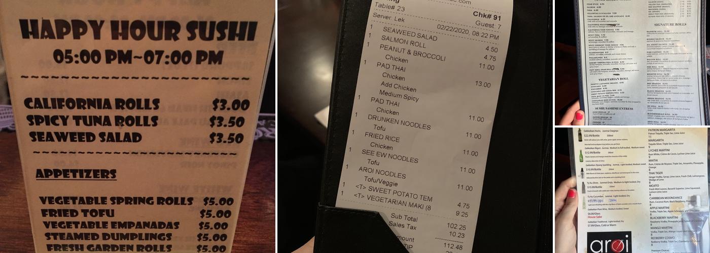 Aroi Menu