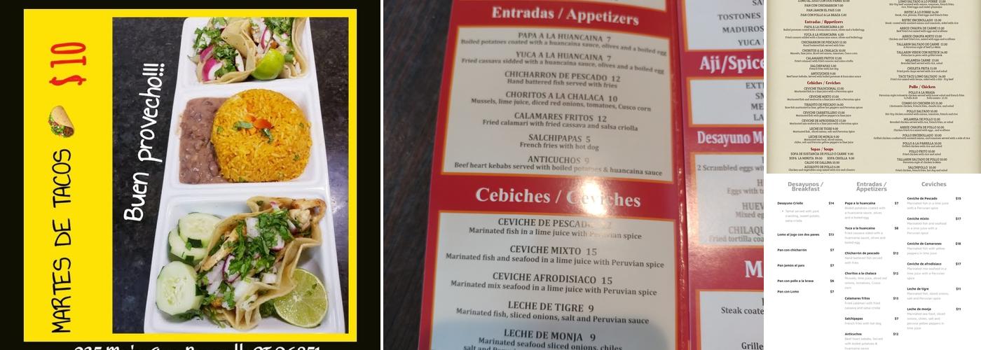 Aromas Peruvian Cuisine Menu