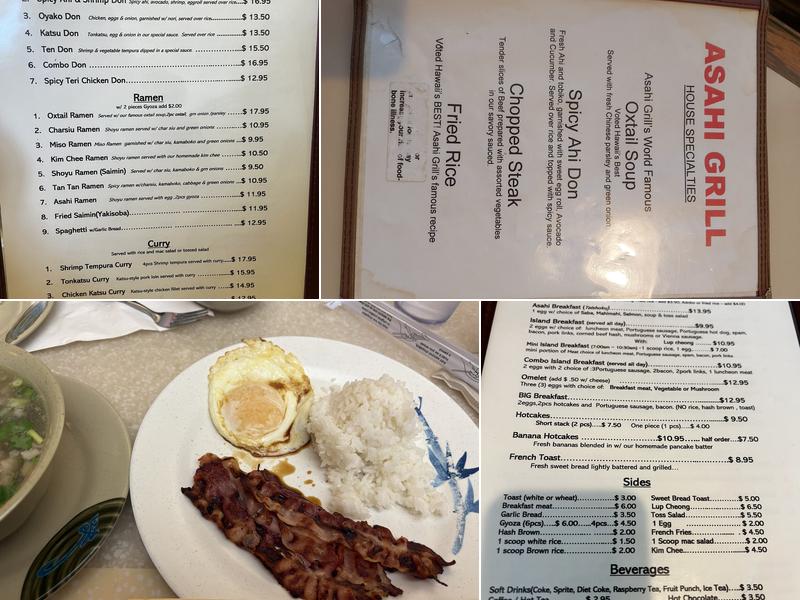 Asahi Grill Ward Menu