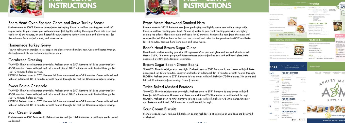 Ashley Mac's Kitchen Menu