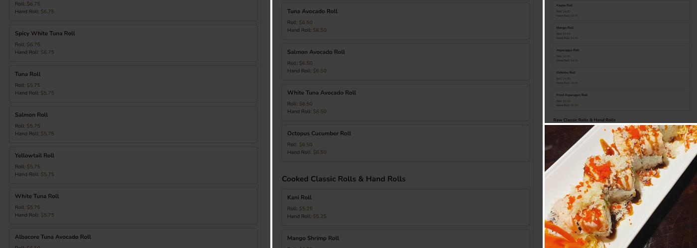 Asian Kitchen & Sushi Bar Menu