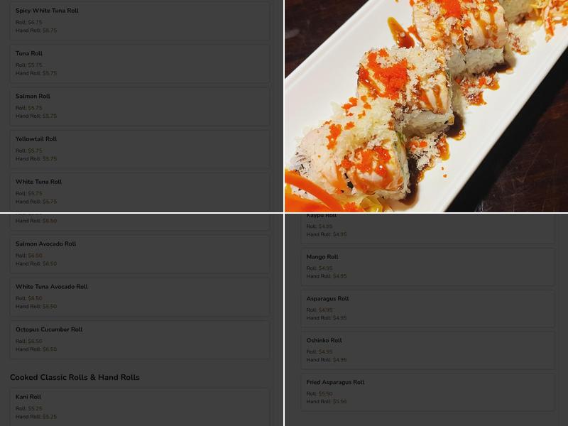 Asian Kitchen & Sushi Bar Menu