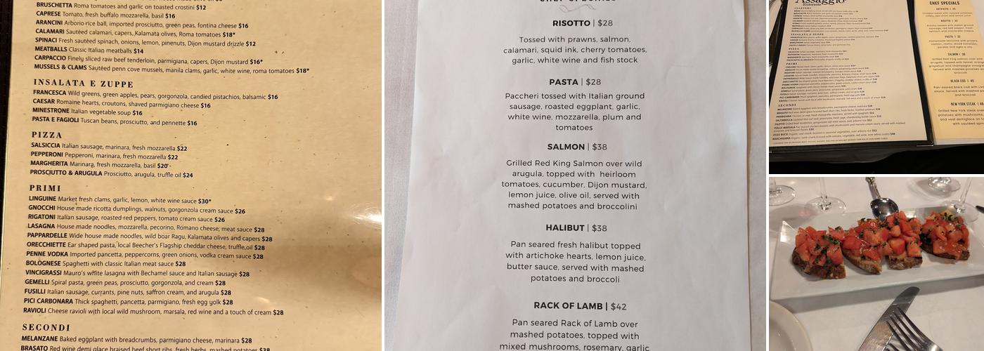 Assaggio Ristorante Menu