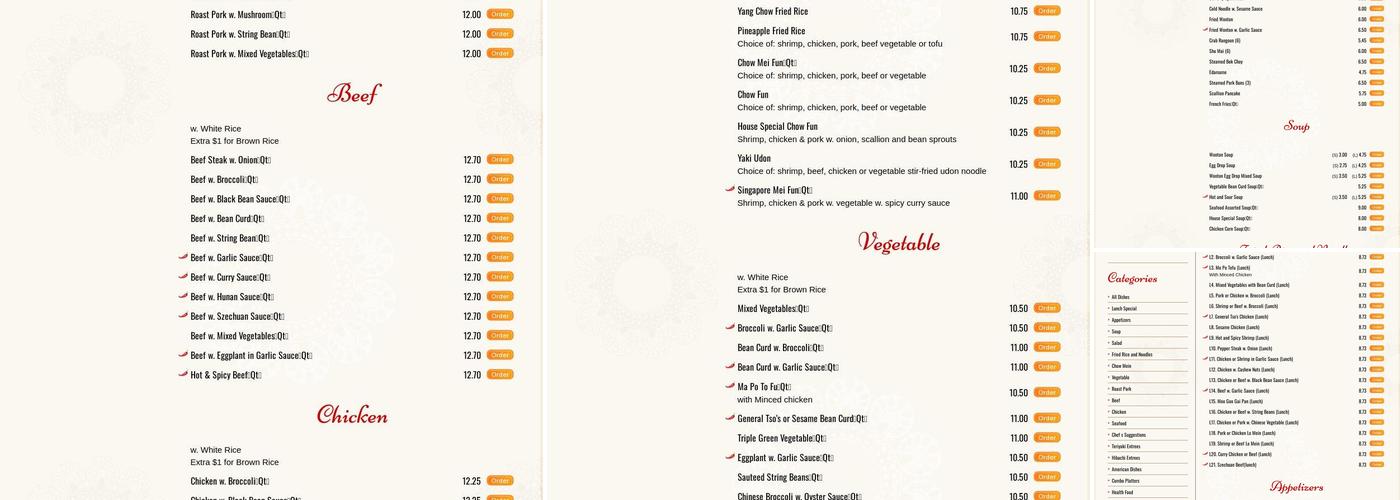 Autumn Menu