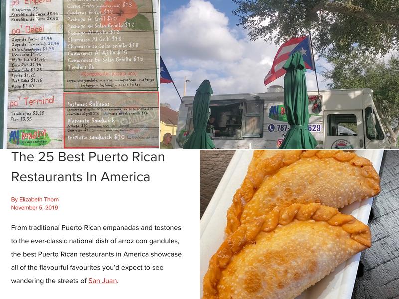 Ay bendito Con Sabor a Puerto Rico Menu