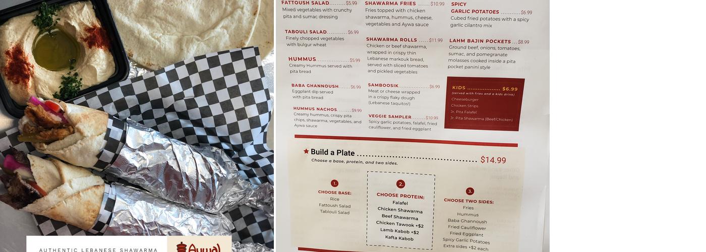Aywa! Lebanese Grill Menu