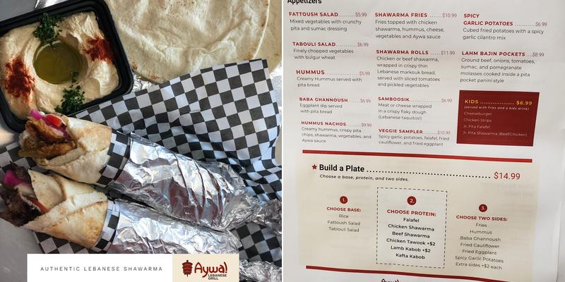 Aywa! Lebanese Grill Menu