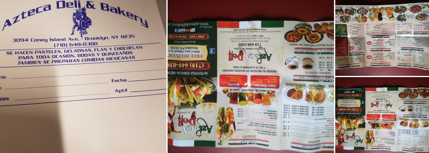 Azteca Deli Menu