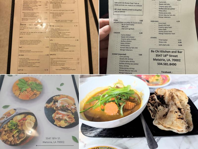 Ba Chi kitchen and bar Menu