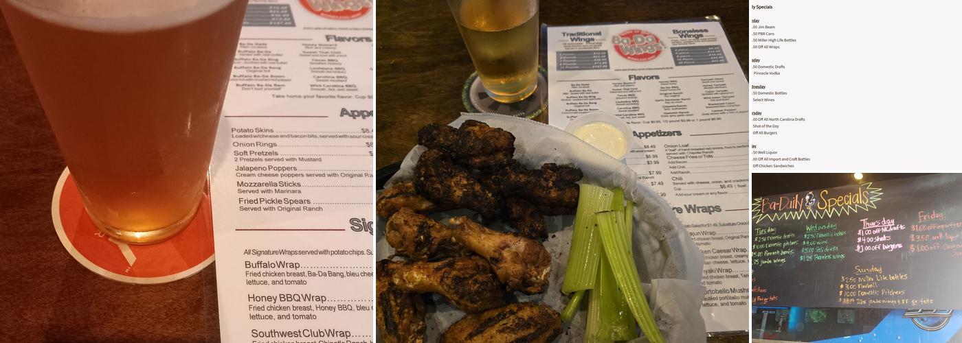 Ba-Da Wings Menu