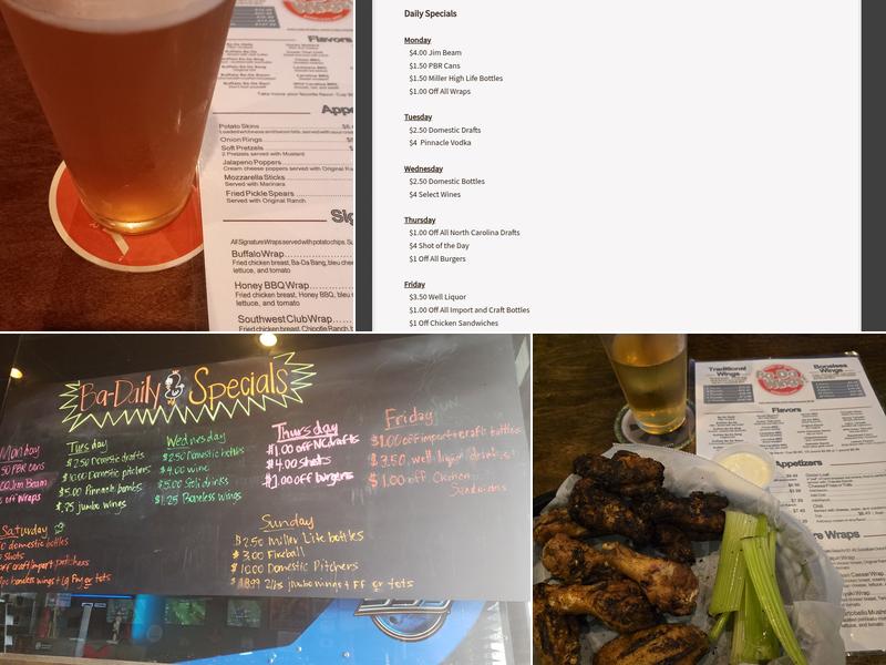 Ba-Da Wings Menu