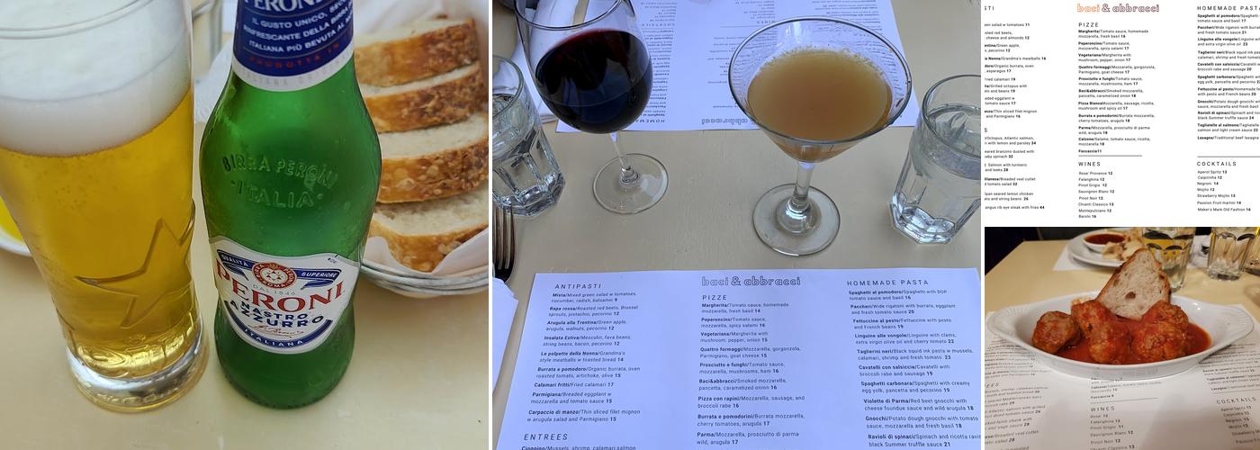 Baci & Abbracci Menu