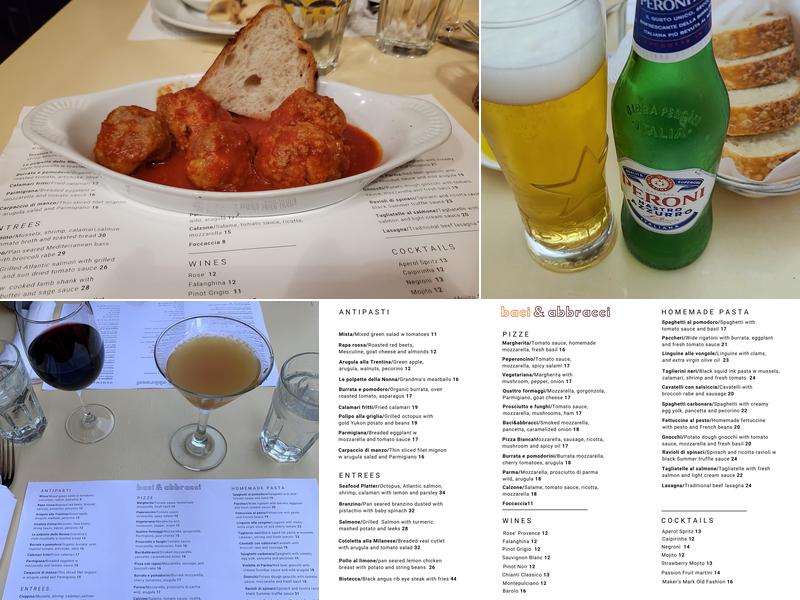 Baci & Abbracci Menu