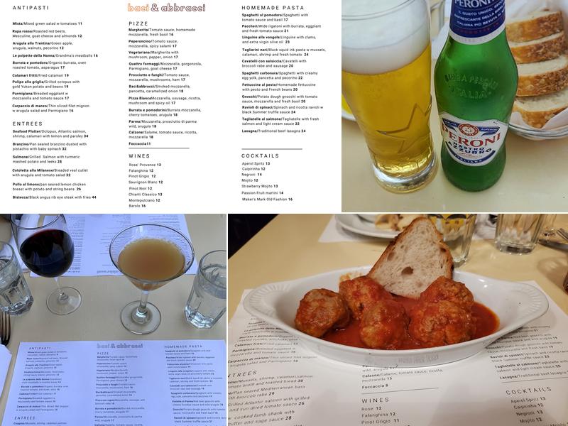 Baci & Abbracci Menu