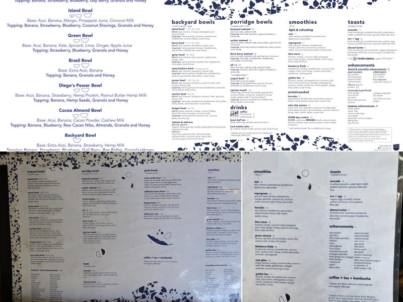 Backyard Bowls Menu