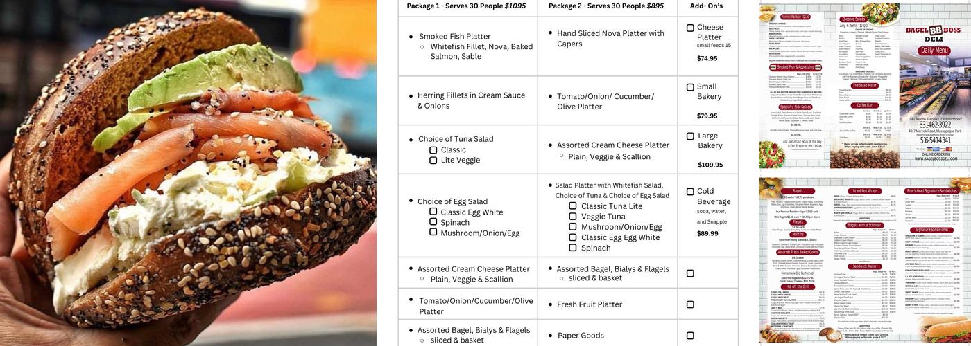 Bagel Boss of East Northport Menu