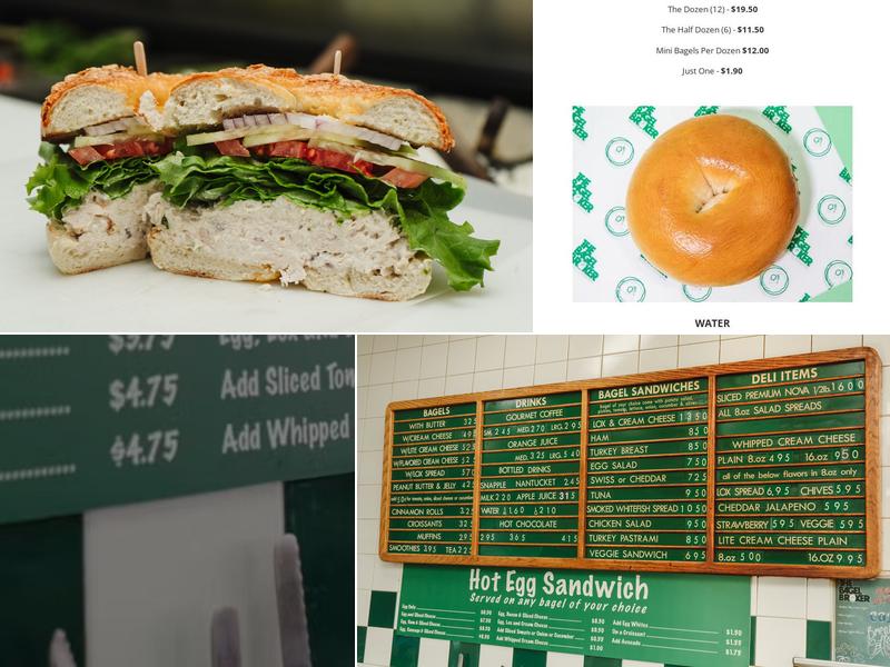 The Bagel Broker Menu