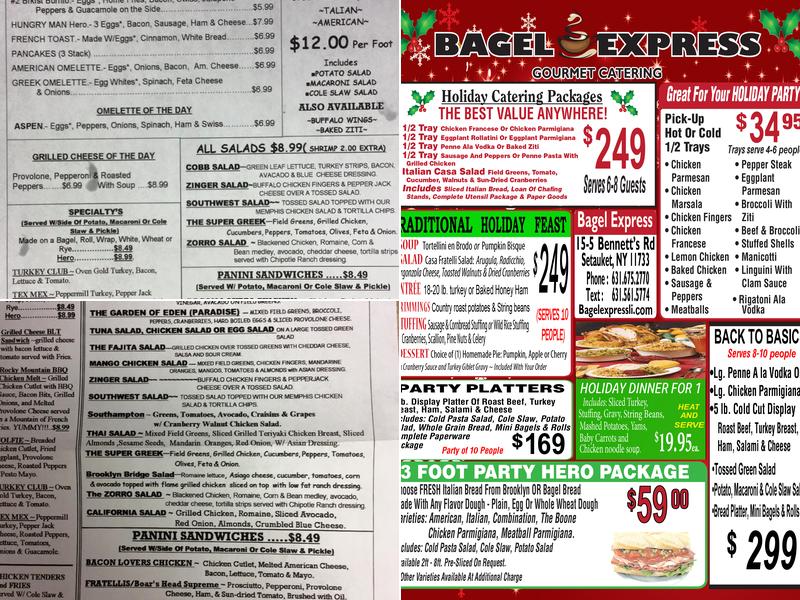 Bagel Express Menu