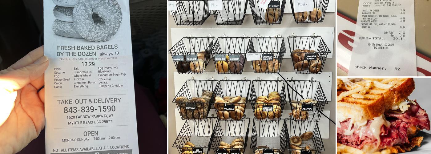Bagel Factory Menu