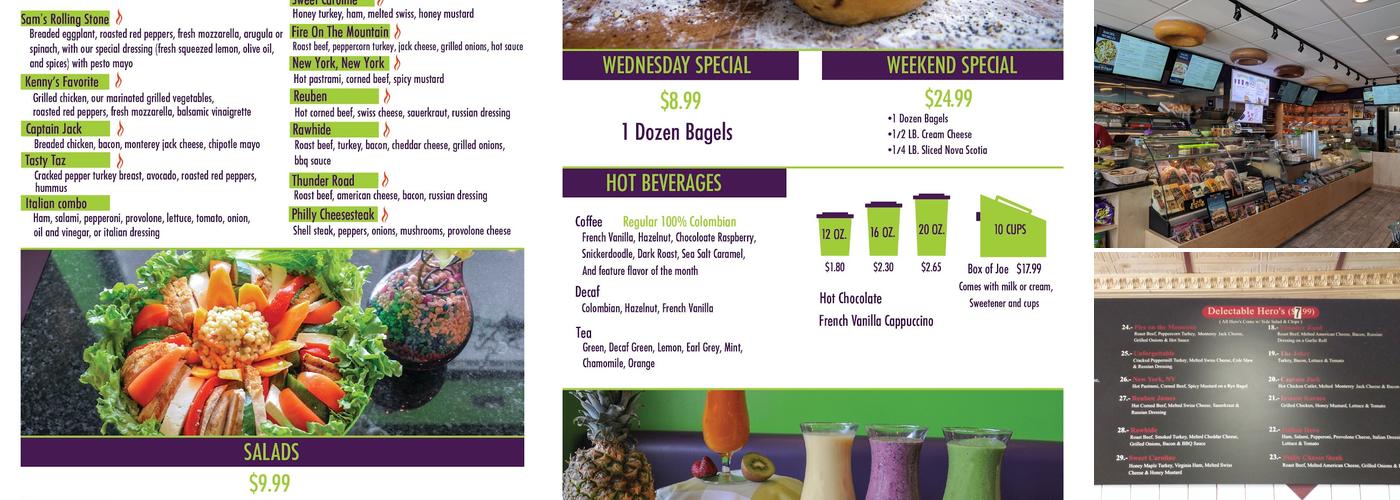 Bagel World Menu