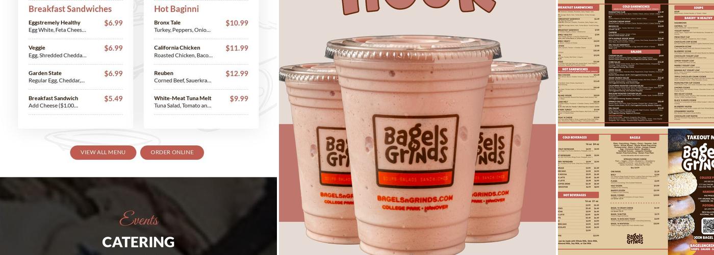 Bagels ‘n Grinds Menu