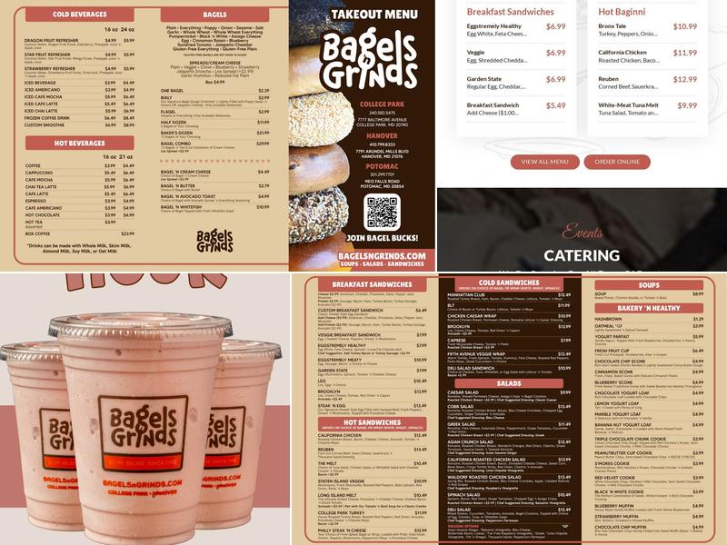 Bagels ‘n Grinds Menu