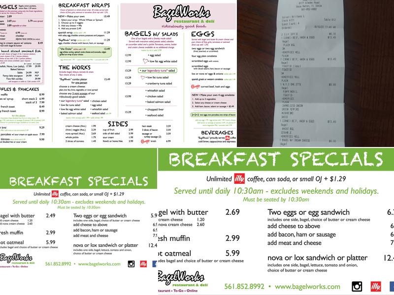 BagelWorks Menu