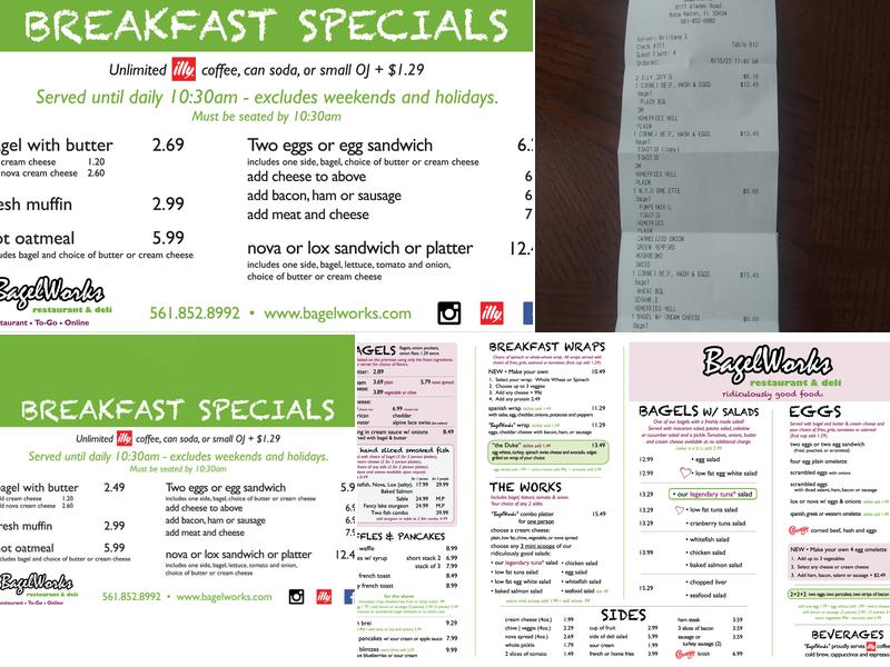 BagelWorks Menu