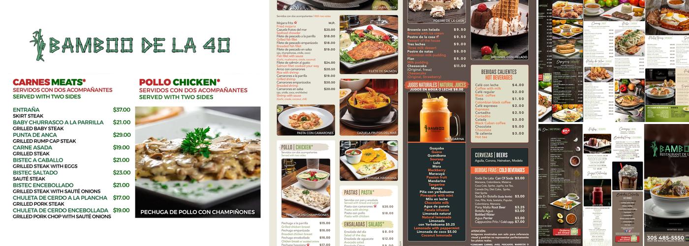 Bamboo Restaurant Menu