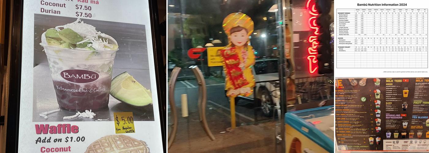 BAMBŪ Desserts & Drinks Menu