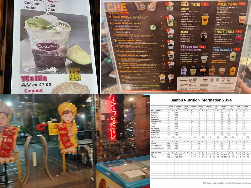 BAMBŪ Desserts & Drinks Menu