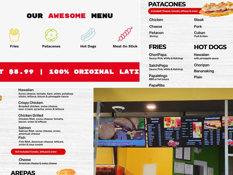 Banana King Menu