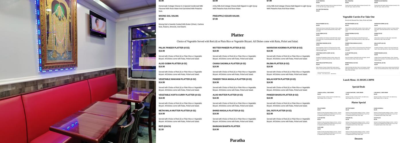 Banglore Express Menu