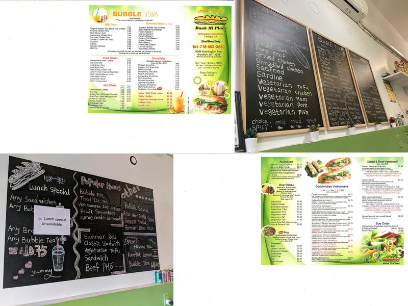 Banh Mi Place Menu