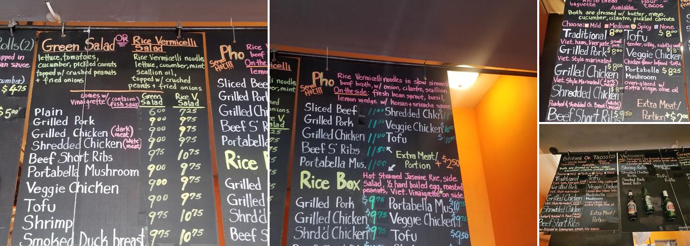 Banhmigos Menu