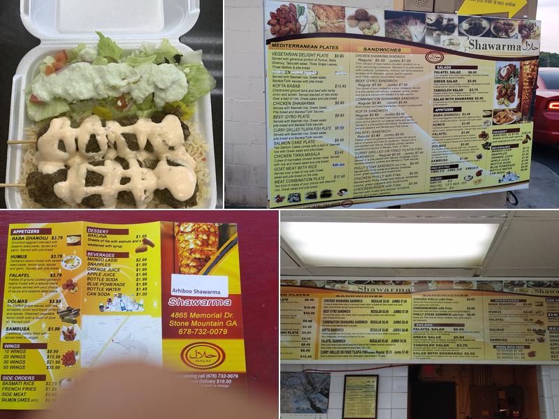Arhiboo Shawarma Menu