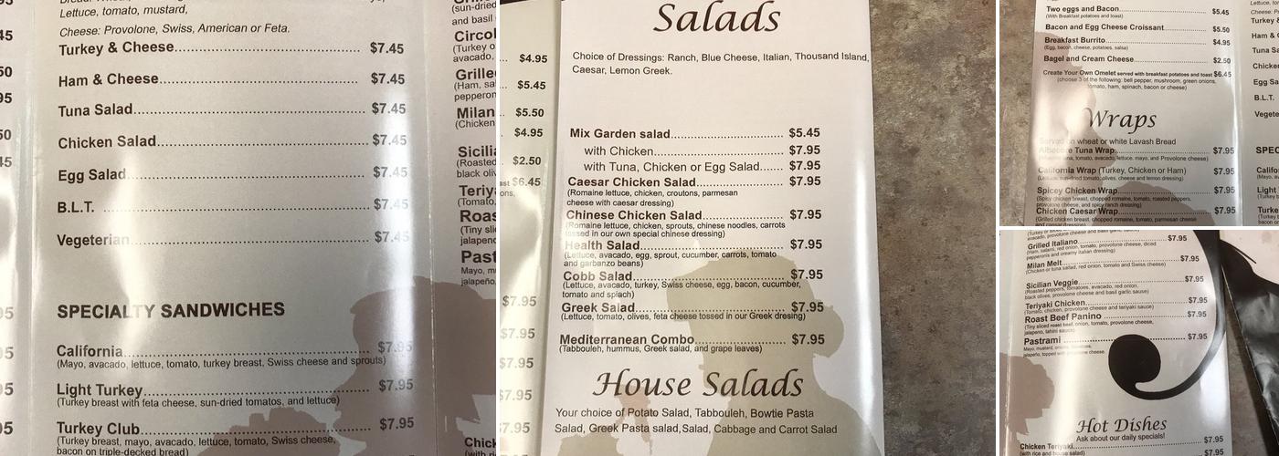 Barham Plaza Deli Menu