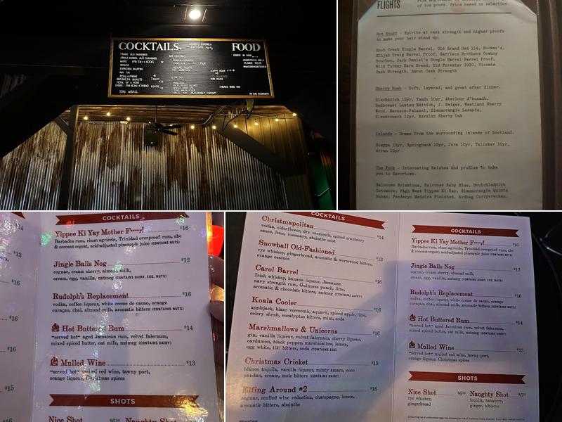 Barrel Proof Menu