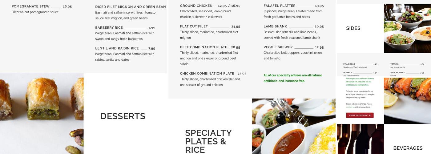 Basil Mediterranean Grill Menu