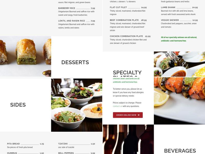 Basil Mediterranean Grill Menu