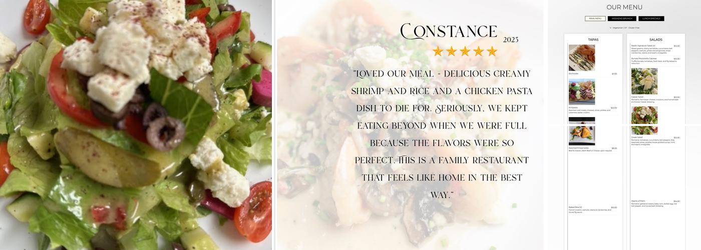 Basil's Restaurant & Tapas Bar Menu