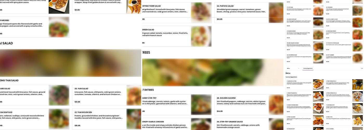 Basil Thai Restaurant Menu
