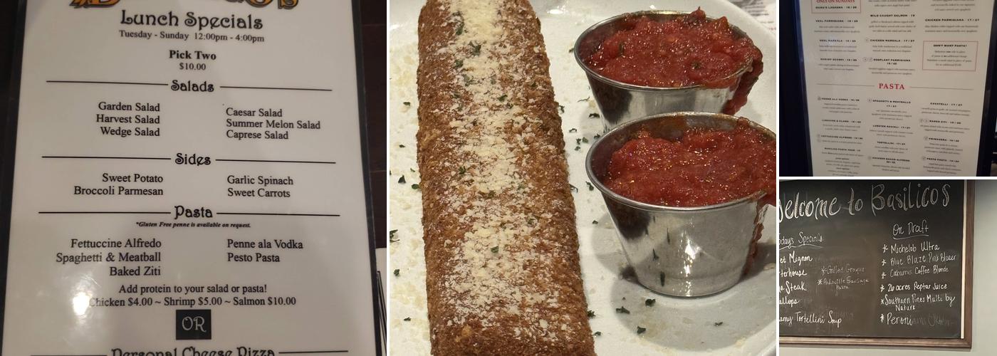 Basilico Italiano Menu