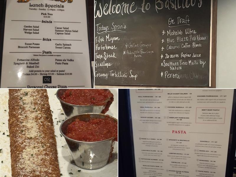 Basilico Italiano Menu