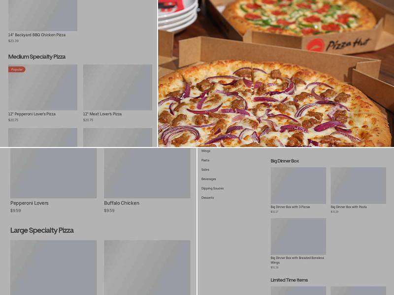 Pizza Hut Menu