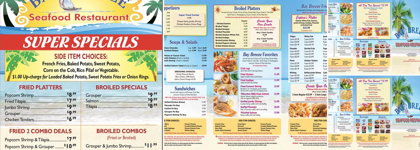 Bay Breeze Seafood of Marietta Menu
